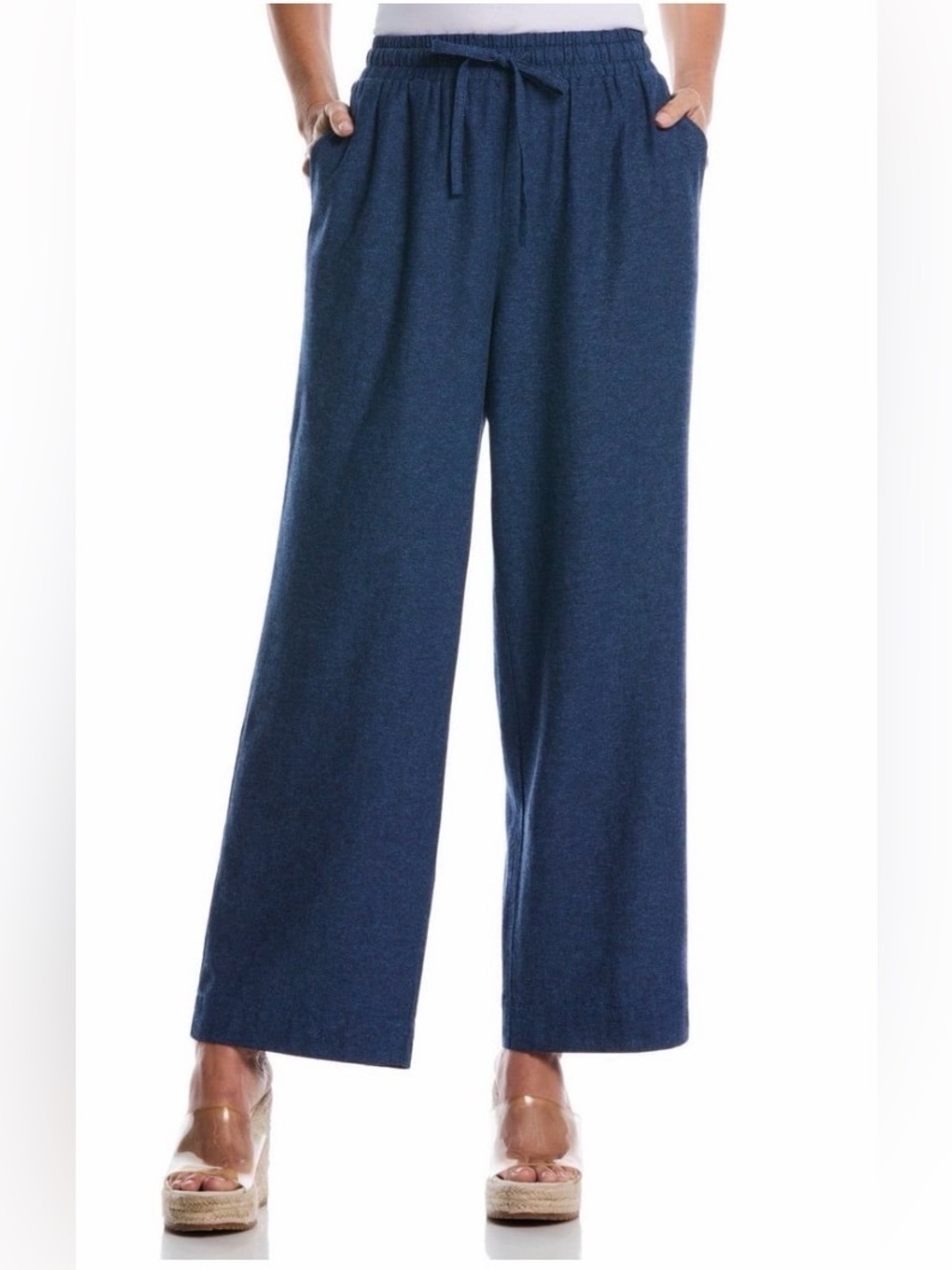 Rafaella Wide Leg Linen Blend Pants